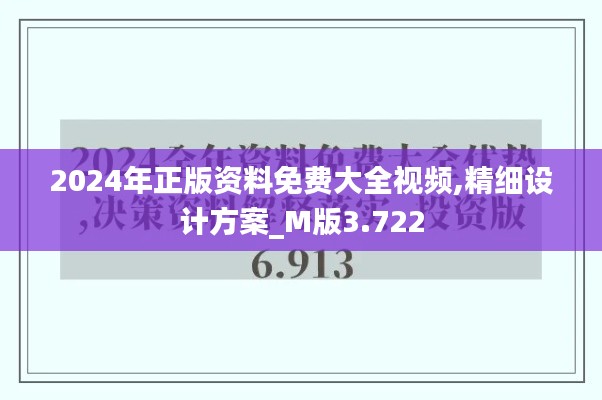 2024年正版资料免费大全视频,精细设计方案_M版3.722