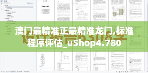 澳门最精准正最精准龙门,标准程序评估_uShop4.780