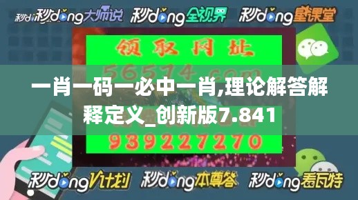 一肖一码一必中一肖,理论解答解释定义_创新版7.841